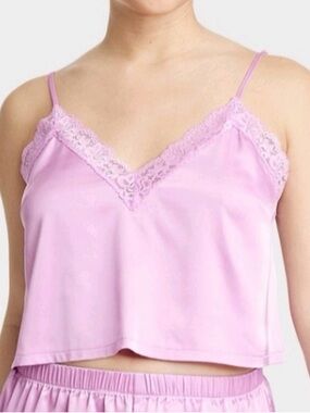 Colsie ~ Lilac ~ Lace-Trim ~ Slip Camisole ~ Satin ~ Sz XL